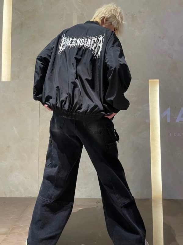 Balenciaga Metal Logo Track Jacket Black (5) Balenciaga Metal Logo Track Jacket Black