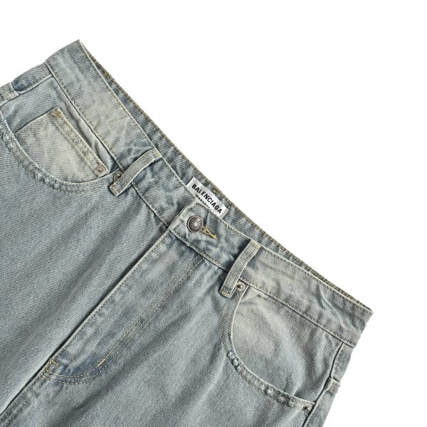 Balenciaga Minimal Baggy Carpenter Jeans in Light Blue Wash