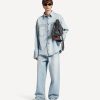 Balenciaga Minimal Baggy Carpenter Jeans in Light Blue Wash