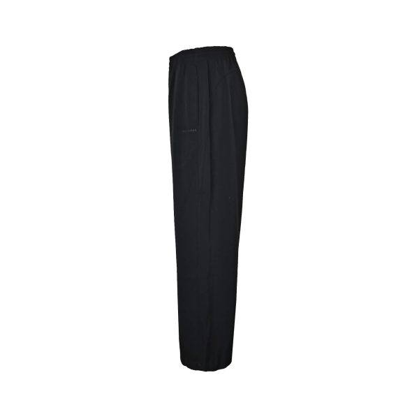 Balenciaga Wide-Leg Track Trousers Tonal Logo Black (3) Balenciaga Wide-Leg Track Trousers Tonal Logo Black