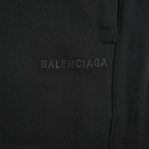 Balenciaga Wide-Leg Track Trousers Tonal Logo Black (5) Balenciaga Wide-Leg Track Trousers Tonal Logo Black