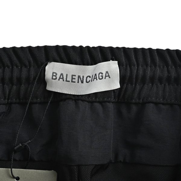 Balenciaga Wide-Leg Track Trousers Tonal Logo Black (6) Balenciaga Wide-Leg Track Trousers Tonal Logo Black