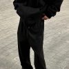 Balenciaga Wide-Leg Track Trousers Tonal Logo Black (7) Balenciaga Wide-Leg Track Trousers Tonal Logo Black