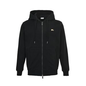Burberry Equestrian Knight Zip Hoodie Check EKD Stamp Black (9) Burberry Equestrian Knight Zip Hoodie Check EKD Stamp Black