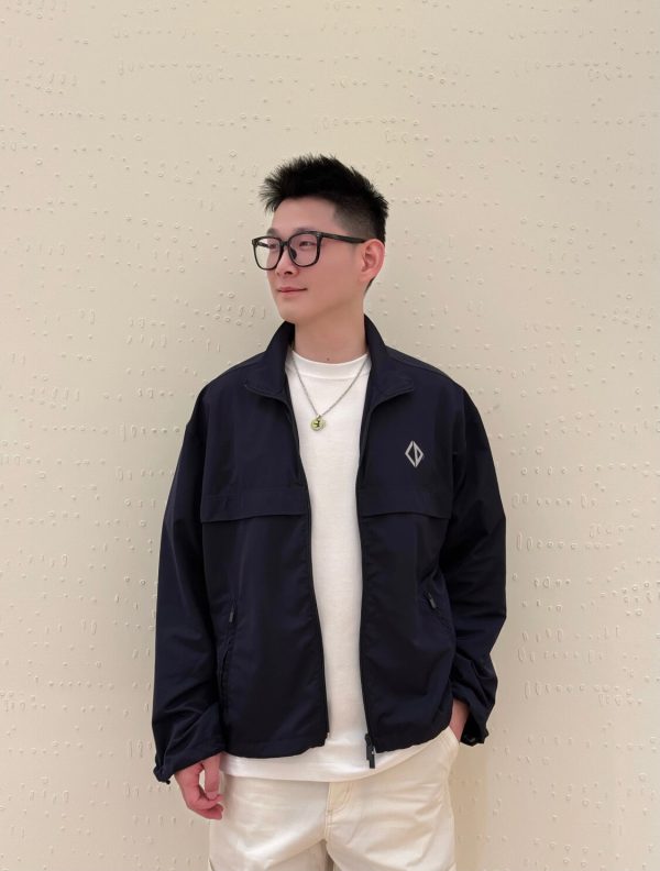 Dior CD Diamond Blouson Jacket in Navy Blue