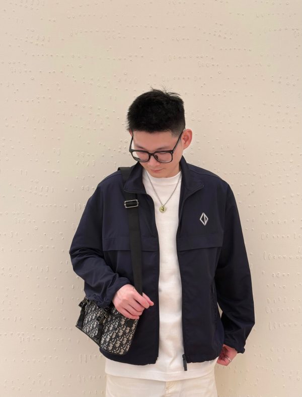Dior CD Diamond Blouson Jacket in Navy Blue