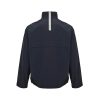 Back view of the Dior blouson jacket highlighting the horizontal yoke and the vertical Dior stripe on the back of the neck.