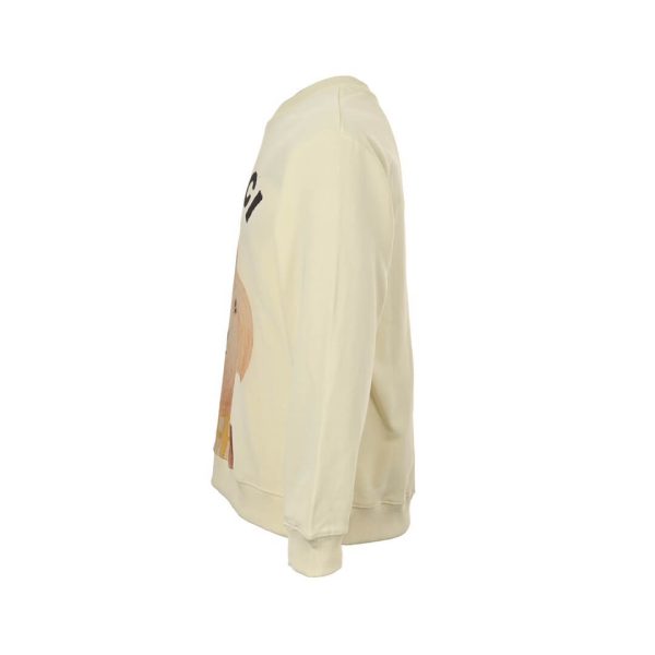 Gucci Children's Dog Illustration Crewneck Sweatshirt Ivory