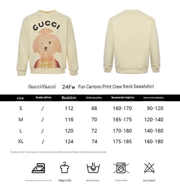 Gucci Children's Dog Illustration Crewneck Sweatshirt Ivory
