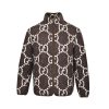 Gucci GG Fuzzy Jacquard Zip-Up Jacket Navy/White