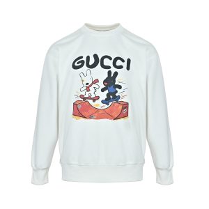 Gucci Lunar New Year Year of the Rabbit Skateboard Print Sweatshirt White