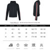 Gucci Silk Cotton Jersey Zip-Up Hoodie Signature Web Stripe Black
