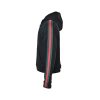 Gucci Silk Cotton Jersey Zip-Up Hoodie Signature Web Stripe Black