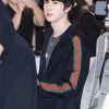 Gucci Silk Cotton Jersey Zip-Up Hoodie Signature Web Stripe Black