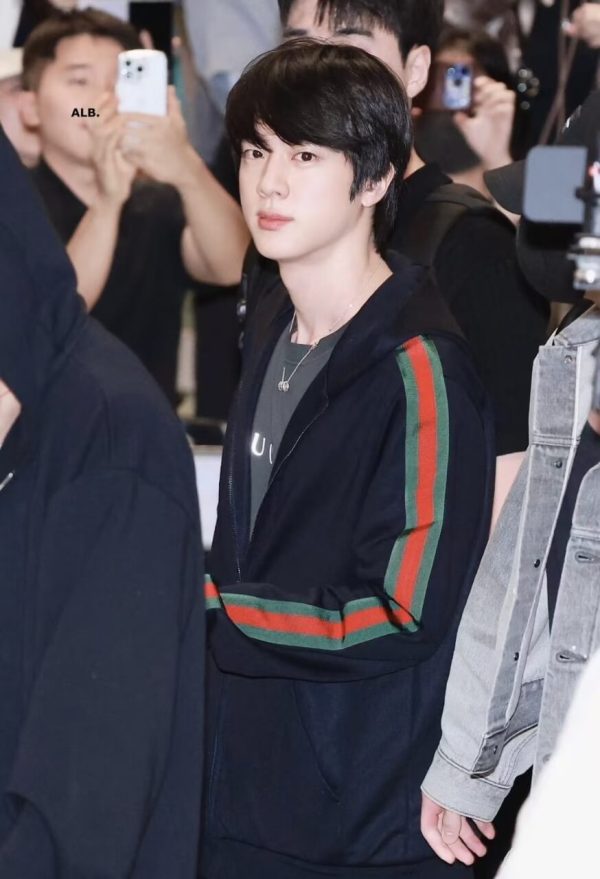 Gucci Silk Cotton Jersey Zip-Up Hoodie Signature Web Stripe Black