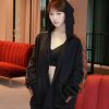 Gucci Silk Cotton Jersey Zip-Up Hoodie Signature Web Stripe Black