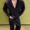 Gucci Silk Cotton Sportswear Pants Signature Web Stripe Black