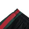 Gucci Silk Cotton Sportswear Pants Signature Web Stripe Black