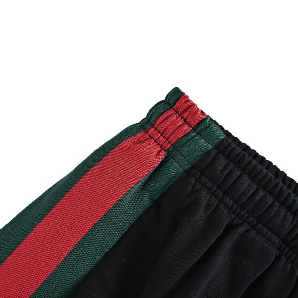 Gucci Silk Cotton Sportswear Pants Signature Web Stripe Black
