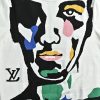Louis Vuitton Abstract Portrait Intarsia Crewneck Sweater in White