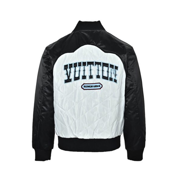 Louis Vuitton Bicolor Satin Bomber Jacket