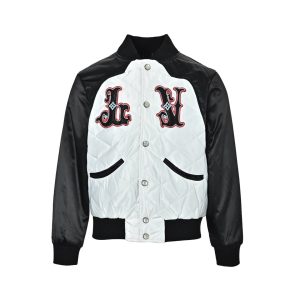Louis Vuitton Bicolor Satin Bomber Jacket (4) Louis Vuitton Bicolor Satin Bomber Jacket