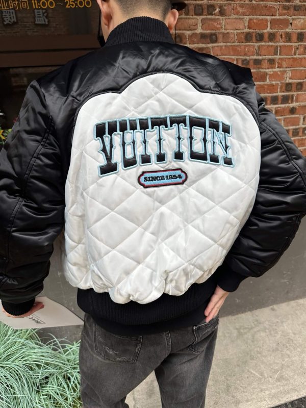 Louis Vuitton Bicolor Satin Bomber Jacket