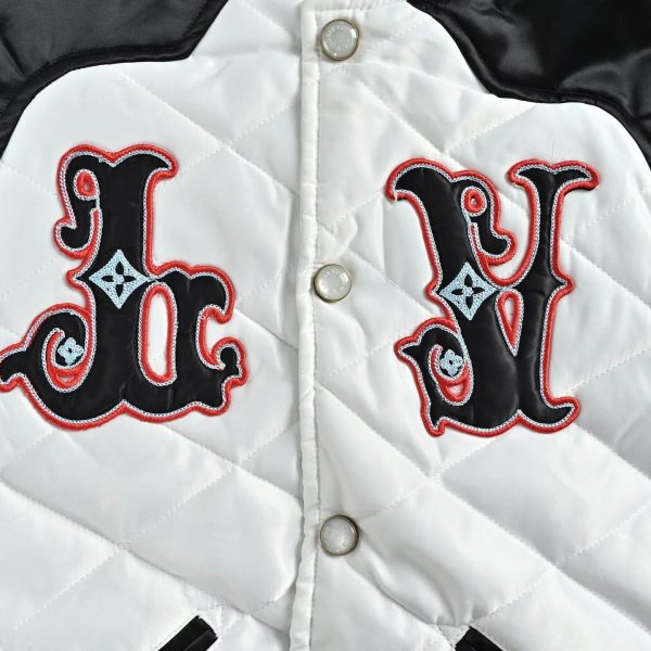 Louis Vuitton Bicolor Satin Bomber Jacket