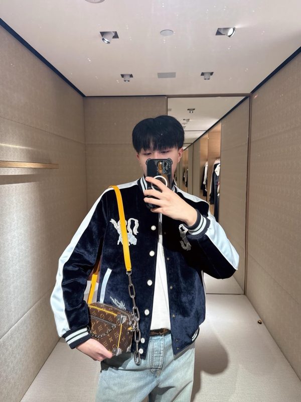 Louis Vuitton Denim Velvet Souvenir Jacket in Midnight Blue and White (9) Louis Vuitton Denim Velvet Souvenir Jacket in Midnight Blue and White