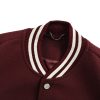 Louis Vuitton Embroidered Calfskin Varsity Jacket in Burgundy and Cream (7) Louis Vuitton Embroidered Calfskin Varsity Jacket in Burgundy and Cream