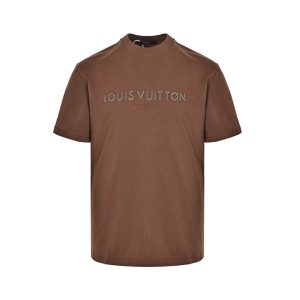 Louis Vuitton Embroidered Signature T-Shirt Brown