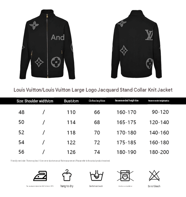Louis Vuitton Giant Monogram Full-Zip Knit Jacket in Black and Grey