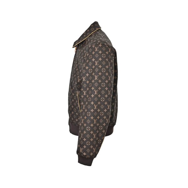 Louis Vuitton Padded Leather Blouson All-Over Monogram Brown (2) Louis Vuitton Padded Leather Blouson All-Over Monogram Brown