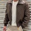 Louis Vuitton Padded Leather Blouson All-Over Monogram Brown (5) Louis Vuitton Padded Leather Blouson All-Over Monogram Brown