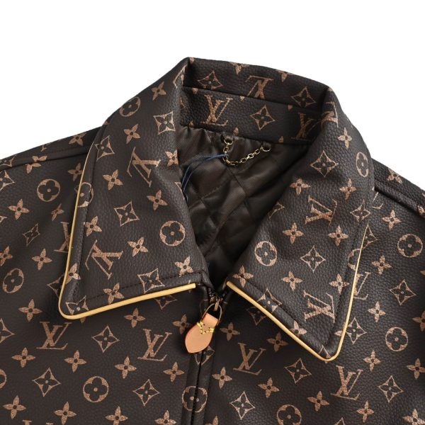 Louis Vuitton Padded Leather Blouson All-Over Monogram Brown (7) Louis Vuitton Padded Leather Blouson All-Over Monogram Brown