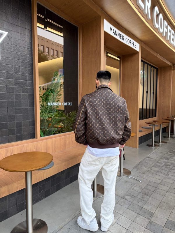 Louis Vuitton Padded Leather Blouson All-Over Monogram Brown (9) Louis Vuitton Padded Leather Blouson All-Over Monogram Brown