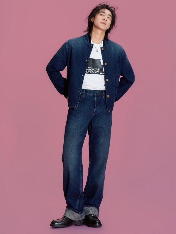Louis Vuitton Signature Turn Up Denim Skate Pants Dark Wash (1) Louis Vuitton Signature Turn Up Denim Skate Pants Dark Wash