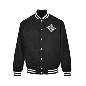 Louis Vuitton Signature Varsity Blouson Monogram Flower Patch Black