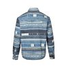 Louis Vuitton Striped Patchwork Denim Shirt Monogram Detail Blue (4) Louis Vuitton Striped Patchwork Denim Shirt Monogram Detail Blue