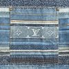 Louis Vuitton Striped Patchwork Denim Shirt Monogram Detail Blue (5) Louis Vuitton Striped Patchwork Denim Shirt Monogram Detail Blue