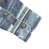 Louis Vuitton Striped Patchwork Denim Shirt Monogram Detail Blue (8) Louis Vuitton Striped Patchwork Denim Shirt Monogram Detail Blue