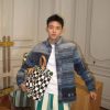 Louis Vuitton Striped Patchwork Denim Shirt Monogram Detail Blue (9) Louis Vuitton Striped Patchwork Denim Shirt Monogram Detail Blue