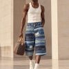 Louis Vuitton Striped Patchwork Denim Shorts Blue (6) Louis Vuitton Striped Patchwork Denim Shorts Blue