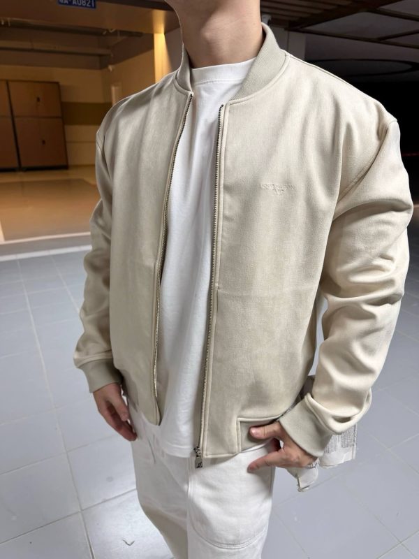 Louis Vuitton Suede-Effect Bomber Blouson Cream (4) Louis Vuitton Suede-Effect Bomber Blouson Cream