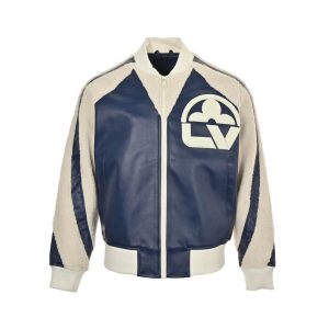 Louis Vuitton Varsity Bomber - Navy & Teddy Fleece - Leather Mix Teddy Jacket (7) Louis Vuitton Varsity Bomber - Navy & Teddy Fleece - Leather Mix Teddy Jacket