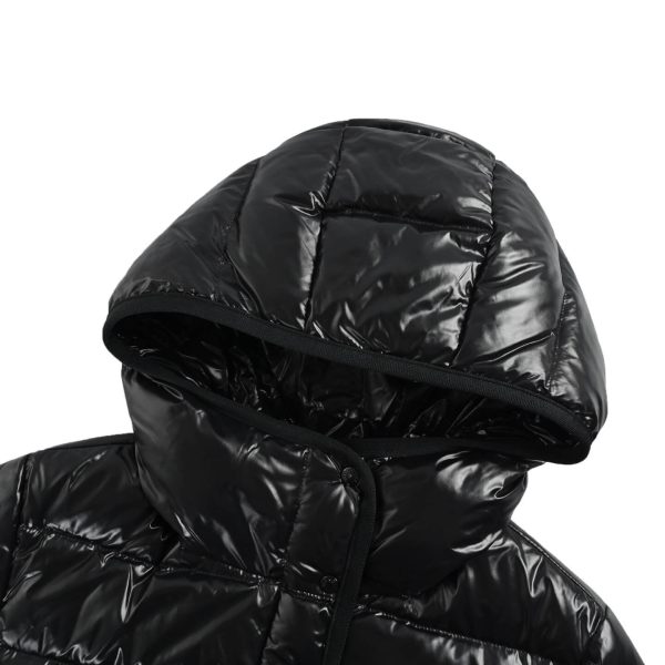 Moncler Barante Hooded Short Down Jacket Glossy Black (4) Moncler Barante Hooded Short Down Jacket Glossy Black