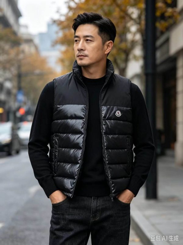 Moncler Cerces Paneled Down Vest Black (9) Moncler Cerces Paneled Down Vest Black