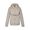 Moncler Cygne Faux Fur-Trimmed Belted Down Jacket Black