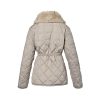 Moncler Cygne Faux Fur-Trimmed Belted Down Jacket Black