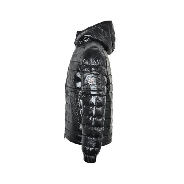 Moncler Lauros Hooded Short Down Jacket Glossy Black (3) Moncler Lauros Hooded Short Down Jacket Glossy Black